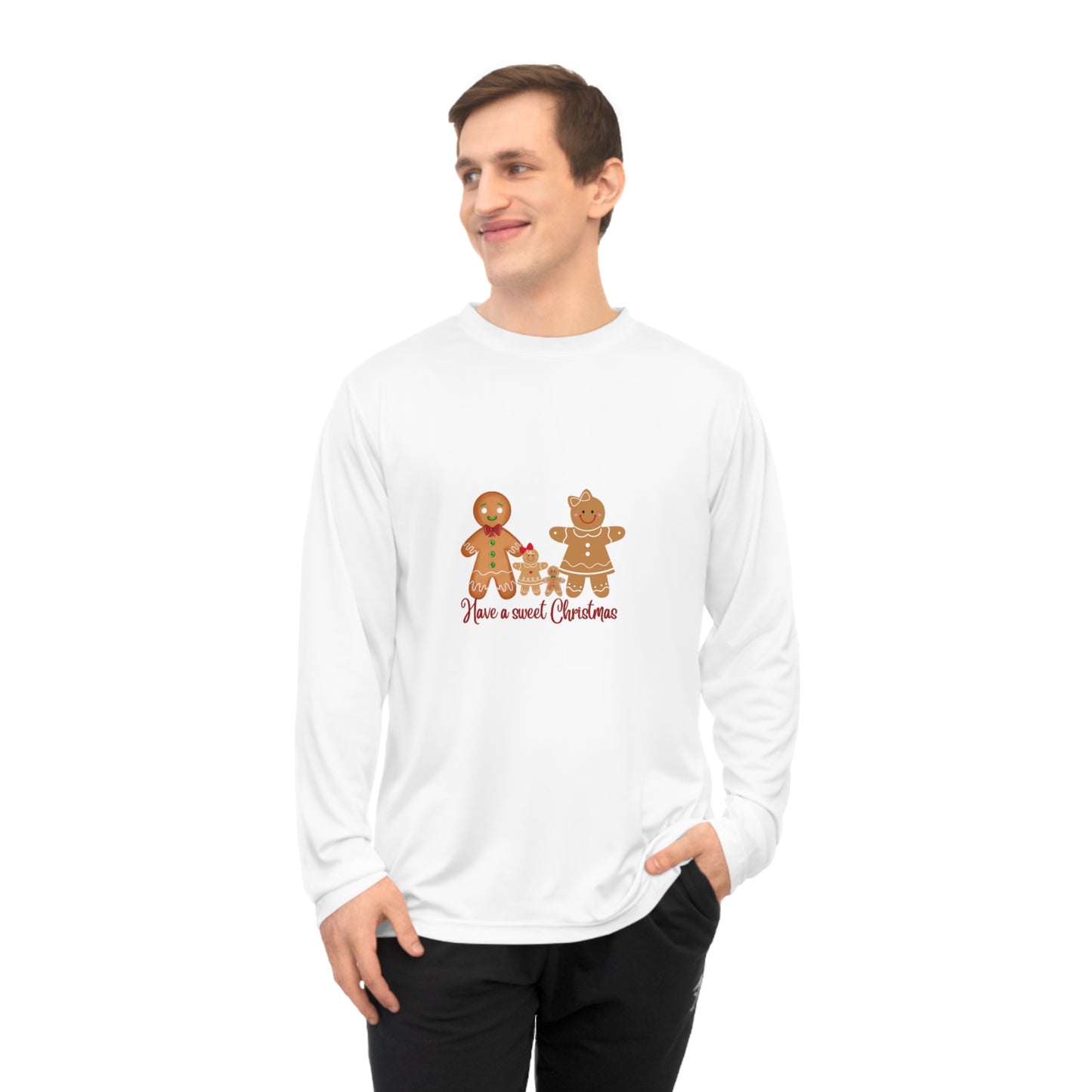 Gingerbread Cheer: Unisex Performance Long Sleeve Shirt