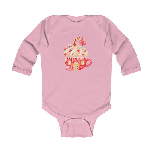 Cup House Cutie: Ultra Infant Long Sleeve Bodysuit