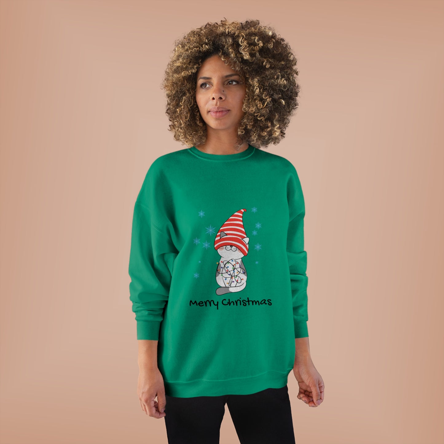 Cuddly Catmas Unisex EcoSmart® Crewneck Sweatshirt