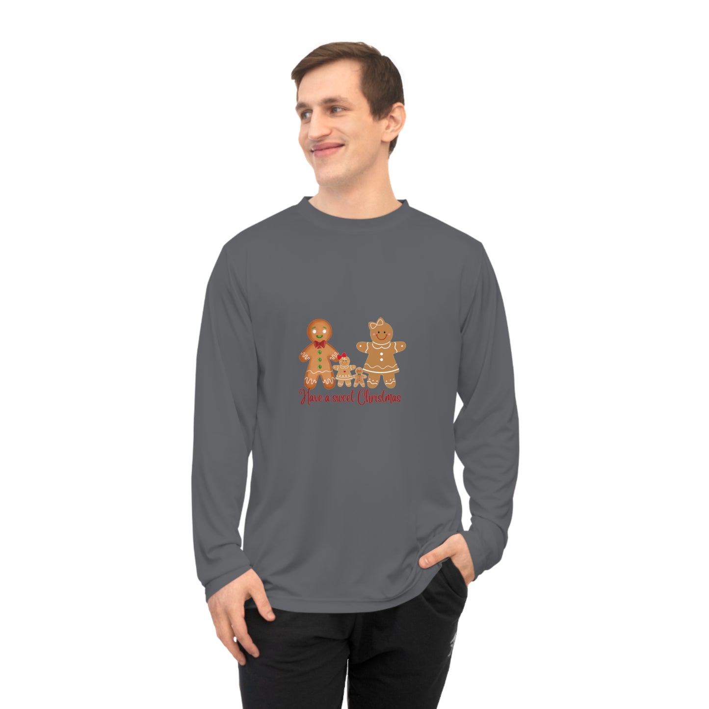 Gingerbread Cheer: Unisex Performance Long Sleeve Shirt